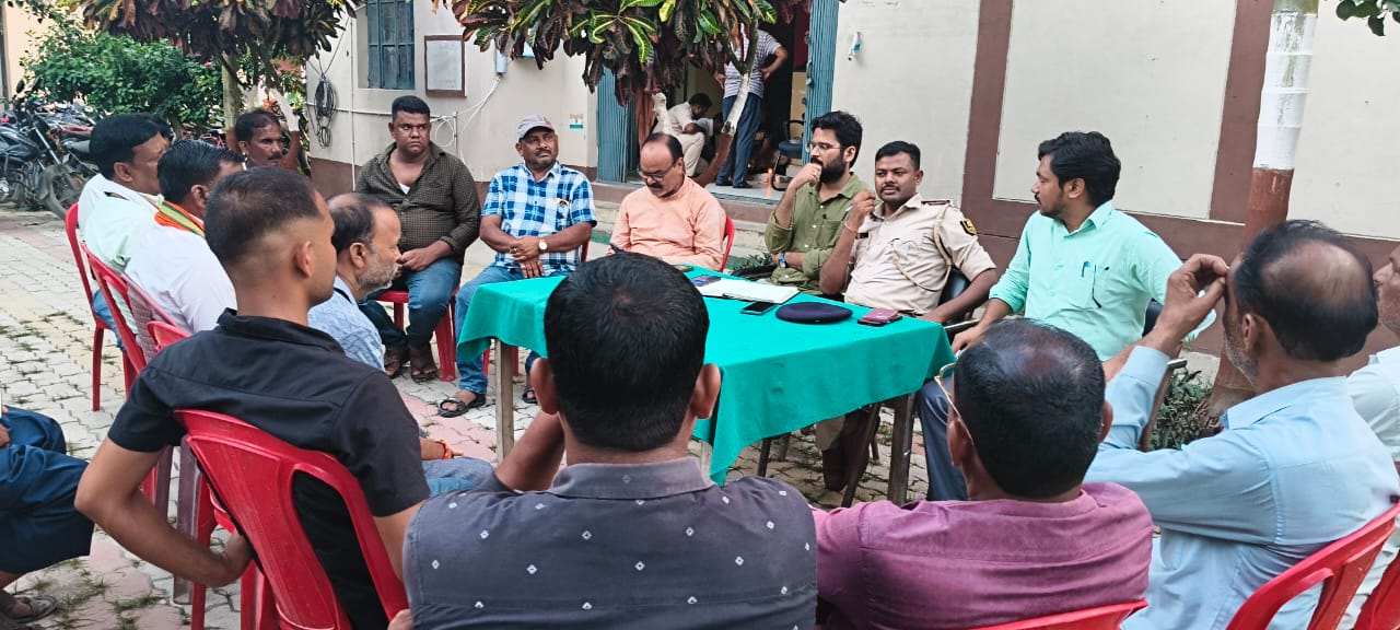 डंडखोरा थाना में दुर्गा पूजा शांति समिति की बैठक