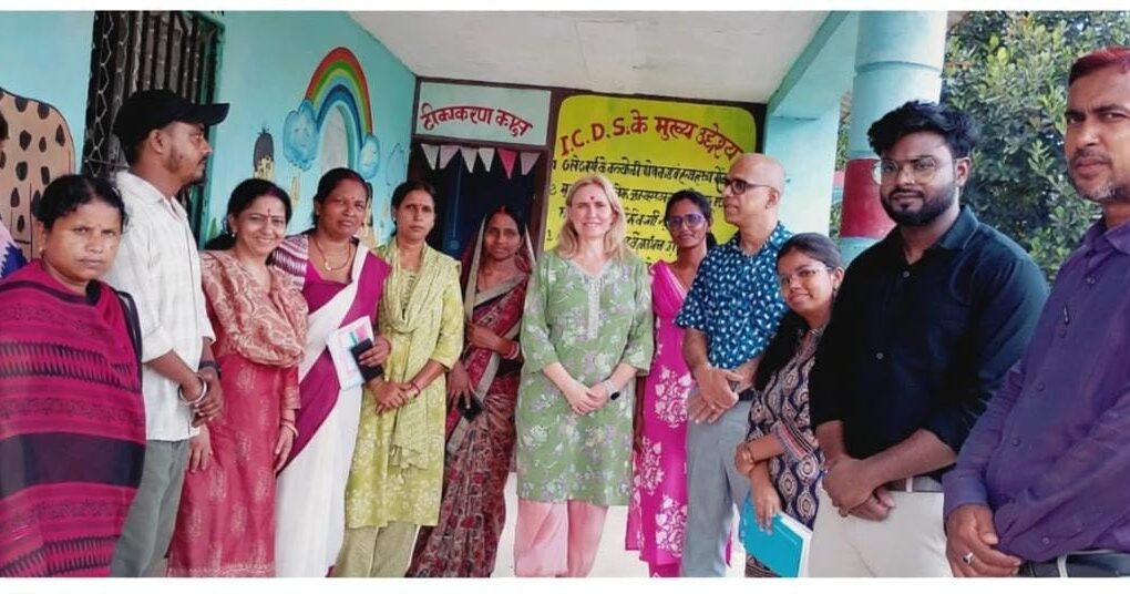 पूर्णिया में यूनिसेफ टीम द्वारा आंगनबाड़ी केंद्र का निरीक्षण